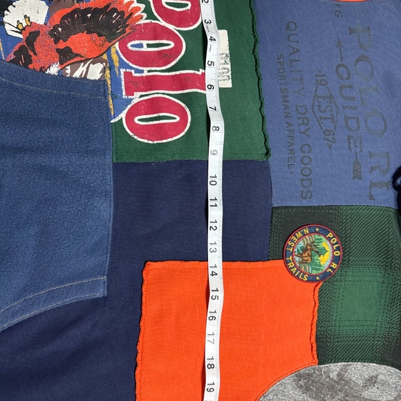 Ralph Lauren Polo Patchwork fleece hoodie- Dark cobalt - Picture 7 of 12